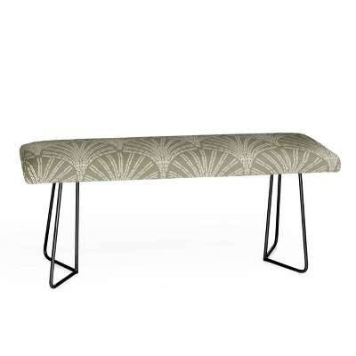 Iveta Abolina Scallop Fan Sage Bench - Deny Designs 6 Iveta Abolina Scallop Fan Sage Bench - Deny Designs - Image 4