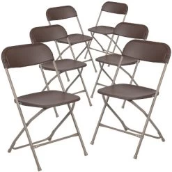 Emma And Oliver Set Of 6 Stackable Folding Plastic Chairs - 650 LB Weight Capacity -Baxton Studio Store GUEST 9463d1fe 5467 4821 b984 d4ec688f100e