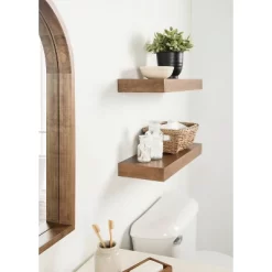 2pc 24" Havlock Wood Shelf Set - Kate & Laurel All Things Decor -Baxton Studio Store GUEST 95fc96e1 944e 4675 bead 924424a7ec8a