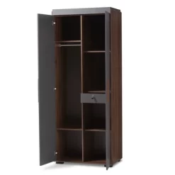 7 Shelf Wardrobe Rikke Two-Tone Wood Storage Cabinet Brown - Baxton Studio -Baxton Studio Store GUEST 965550c2 a50b 4e67 9494 0db909004e44
