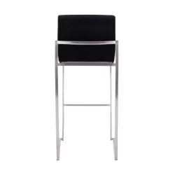 Set Of 2 Fuji High Back Stainless Steel/Velvet Barstools - LumiSource -Baxton Studio Store GUEST 968af2d5 7e72 4840 a8d3 a1ed9dea6831