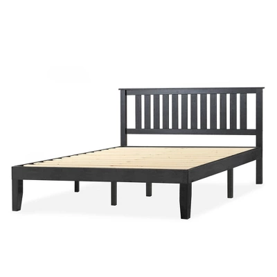 14" Marley Solid Wood Platform Bed With Paneled Headboard Black - Mellow 10 14" Marley Solid Wood Platform Bed With Paneled Headboard Black - Mellow - Image 8