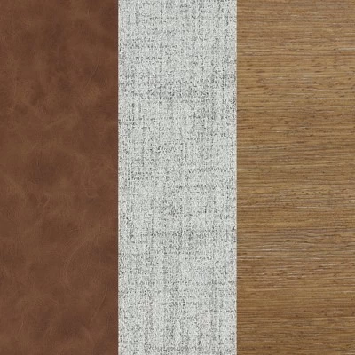 38" Wood Entryway Bench Removable Upholstered Cushion Light Brown/Feather Gray - Nathan James 6 38" Wood Entryway Bench Removable Upholstered Cushion Light Brown/Feather Gray - Nathan James - Image 4