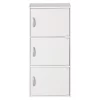 Hodedah Heavy Duty Engineered Wood 3 Door Enclosed Multipurpose Storage Cabinet For Kitchen, Office, Kids Room, And Other Home Organization, White