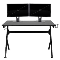 Emma And Oliver Gaming Bundle-Desk, Cup Holder/Headphone Hook & Reclining Chair -Baxton Studio Store GUEST 9b4c92f9 7452 41d4 b648 5defd77b5f25