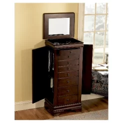 Josette Jewelry Armoire Cherry - Powell Company -Baxton Studio Store GUEST 9b543b78 e876 4ba2 b1ba eddbef8b4f44