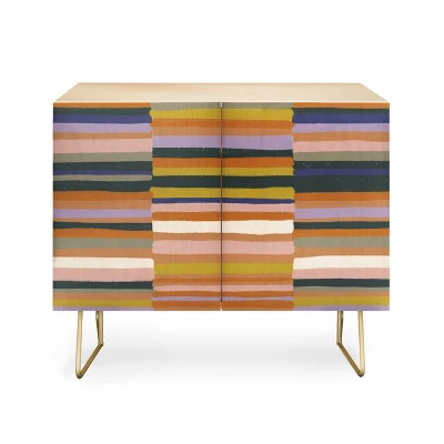 Gigi Rosado Brown Striped Pattern Credenza - Deny Designs 6 Gigi Rosado Brown Striped Pattern Credenza - Deny Designs - Image 4