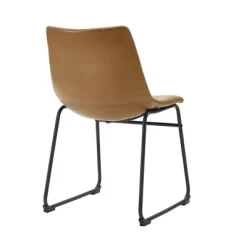 Set Of 2 Laslo Modern Upholstered Faux Leather Dining Chairs - Saracina Home -Baxton Studio Store GUEST 9c08c6e5 09f4 403a 844a a5fe7811db86