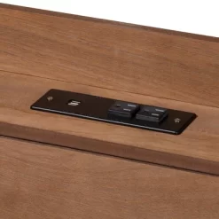 Decker Wood Platform Bed With Charging Station Walnut Brown - Baxton Studio -Baxton Studio Store GUEST 9c97fc5c af8b 4f8f 89f5 588e3016efae