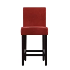 2pk 24" Vermont Faux Leather Counter Height Barstools Red - Inspire Q -Baxton Studio Store GUEST 9f10e899 df66 4146 af4d bd66cf774978