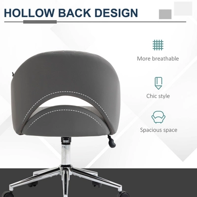 Vinsetto Mid Back Home Office Chair, Computer Desk Chair With Adjustable Height And Padded Seat 6 Vinsetto Mid Back Home Office Chair, Computer Desk Chair With Adjustable Height And Padded Seat - Image 4