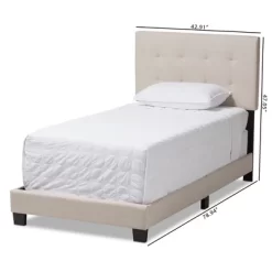 Twin Brookfield Modern And Contemporary Fabric Upholstered Bed Beige - Baxton Studio 15 Twin Brookfield Modern And Contemporary Fabric Upholstered Bed Beige - Baxton Studio -Baxton Studio Store GUEST 9f727855 6df5 4e0e b563 0737a11756df