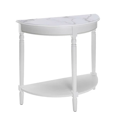 French Country Half Round Entryway Table With Shelf - Breighton Home 12 French Country Half Round Entryway Table With Shelf - Breighton Home - Image 10