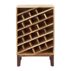 Modern Wood Wine Rack Brown - Olivia & May