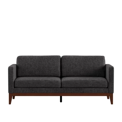 Clyde Linen Upholstered Sofa Charcoal Gray - Inspire Q 5 Clyde Linen Upholstered Sofa Charcoal Gray - Inspire Q - Image 3