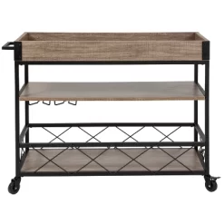 Emma And Oliver Light Oak Wood Kitchen Bar Cart, Stemware Rack And Locking Casters 16 Emma And Oliver Light Oak Wood Kitchen Bar Cart, Stemware Rack And Locking Casters -Baxton Studio Store GUEST a2446445 d800 4242 a47c 948f457e4c78