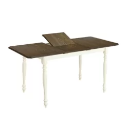 5 PCS Mid-Century Extendable Dining Table Set With 15inch Butterfly Leaf And 4 Upholstered Chairs-ModernLuxe -Baxton Studio Store GUEST a2b48b97 efdf 49ba 8e3f 05fd67d1e38b