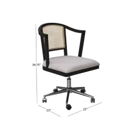 Archie Two Toned Cane Office Chair Black With Natural Cane - Abbyson Living -Baxton Studio Store GUEST a365ef3b 3442 4afe 9e40 e213a821c714