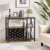 Yaheetech Home Bar Industrial Wine Rack Table With Glass Holder, Wine Bar Cabinet, Rustic Brown -Baxton Studio Store GUEST a45bfeb5 8939 42be b753 5761c9bdc252