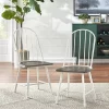 Set Of 2 Milo Windsor Metal With Wood Seat Dining Chairs White/Charcoal Gray - Buylateral -Baxton Studio Store GUEST a4bd5ea5 995b 409f bb84 bf6ff2f20aa1