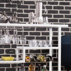 Southern Enterprises Zephs Bar Cart White/Smoky Gray - Holly & Martin 7 Southern Enterprises Zephs Bar Cart White/Smoky Gray - Holly & Martin -Baxton Studio Store GUEST a5368b18 2a1b 4a5c aa6f 8933a7636c22