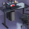 Mount-It! Heavy Duty Deluxe Under Desk Computer Mount | Height Adjustable CPU Holder With Sliding Tracks | 33 Lbs. Weight Capacity | Black -Baxton Studio Store GUEST a55f2ce6 9959 4105 b22f cd26564426ab