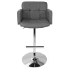 Stout Contemporary Adjustable Barstool - Gray - Lumisource