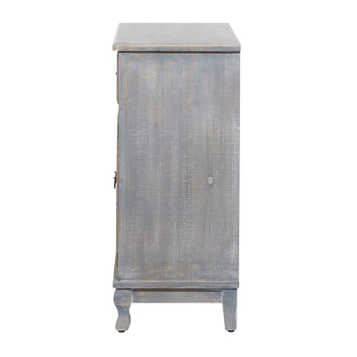 Vintage Wood Cabinet Gray - Olivia & May 8 Vintage Wood Cabinet Gray - Olivia & May - Image 6