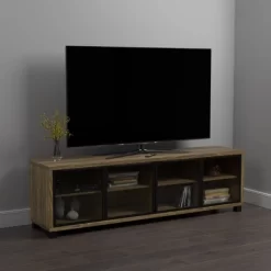 Westfield 4 Door TV Stand For TVs Up To 80" Walnut - Coaster
