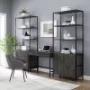 3pc Jacobsen Desk And Large Etagere Set Brown Ash - Crosley -Baxton Studio Store GUEST a5eaf962 392a 4a46 b554 bdd79bb76d94