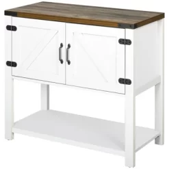 HOMCOM 2-Door Free Standing Sideboard Console Table With Bottom Shelf, Entryway -Baxton Studio Store GUEST a62e8b20 256c 4197 a695 d8b4a6b44508