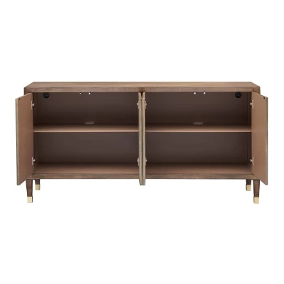 Ryker Mid-Century Modern 4 Door Storage Credenza/Sideboard Dark Brown - Treasure Trove 4 Ryker Mid-Century Modern 4 Door Storage Credenza/Sideboard Dark Brown - Treasure Trove - Image 2