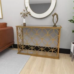 Rectangular Traditional Modern Metal Console Table Gold - Olivia & May -Baxton Studio Store GUEST a790c91d 9bf8 45cb bd0f 9e7b69478050