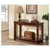 Sineca Simple Natural Wood Grain Sofa Table Dark Cherry - MiBasics