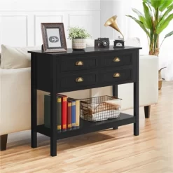 Yaheetech 4-Drawer Console Table Entryway Table