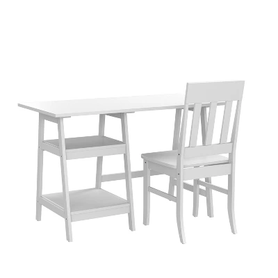 Dornoch 2 Shelf Writing Desk With Chair - HOMES: Inside + Out 8 Dornoch 2 Shelf Writing Desk With Chair - HOMES: Inside + Out - Image 6