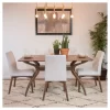 5pc Orrin Dining Set Natural Walnut/Light Beige - Christopher Knight Home -Baxton Studio Store GUEST aa63c354 adf1 4fee 9dc3 e17ab615a861