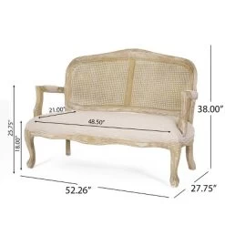 Saley French Country Wood And Cane Loveseat - Christopher Knight Home 21 Saley French Country Wood And Cane Loveseat - Christopher Knight Home -Baxton Studio Store GUEST acb3efc9 3161 4272 9f2c 08452f5ba986