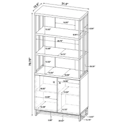 70.75" Milbrook 3 Shelf Bookcase Rustic Oak - Coaster -Baxton Studio Store GUEST acc5b52b 2e4c 4385 ae40 08121ef43e60