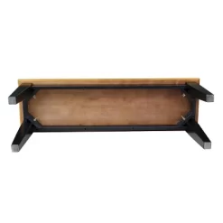 Shaker Bench Black/Red - International Concepts -Baxton Studio Store GUEST ad4f03f9 4a0b 4476 993c b293dba47cfb