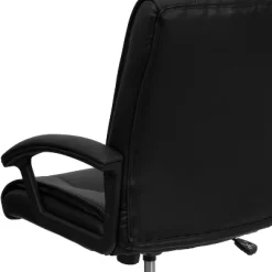 Flash Furniture Mid-Back Black LeatherSoft Swivel Manager's Office Chair With Arms -Baxton Studio Store GUEST ae07e57b 6055 450a 8a5a 9375d908c722