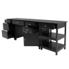 3pc Delta Home Office Set Black - Winsome -Baxton Studio Store GUEST ae33eb00 6229 455f 8dfa 5f4289992251