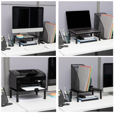 Mind Reader Rectangle Monitor Stand Ventilated Metal Black 7 Mind Reader Rectangle Monitor Stand Ventilated Metal Black - Image 5