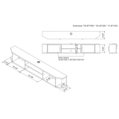 Deschutes Floating TV Stand For TVs Up To 75" - MiBasics -Baxton Studio Store GUEST af3a5ddf 2ca7 4324 ae22 32f10f3880a6