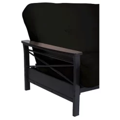 Nadia Metal Futon Frame With Wood Armrest - Room & Joy