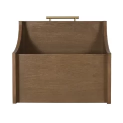 Boyes Contemporary End Table With Hutch Walnut/Natural/Antique Gold - Christopher Knight Home -Baxton Studio Store GUEST b00e93c9 3b31 4f4e 91d3 1eff8c33be96