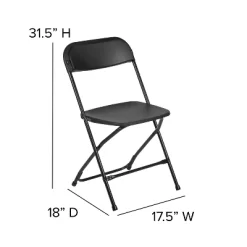Emma And Oliver Set Of 6 Stackable Folding Plastic Chairs - 650 LB Weight Capacity -Baxton Studio Store GUEST b1921ec2 9188 4760 a3f4 b4540a1a425a