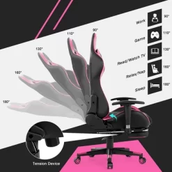 Costway Office Massage Gaming Chair Reclining Swivel Racing With Footrest -Baxton Studio Store GUEST b437ccfb 3138 469f 8114 a4542e495bb1