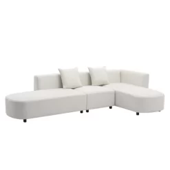 110.2" Modern Style Upholstered Curved Sofa Couch-ModernLuxe 16 110.2" Modern Style Upholstered Curved Sofa Couch-ModernLuxe -Baxton Studio Store GUEST b4a8c103 2475 4157 aedb 8083988a4957