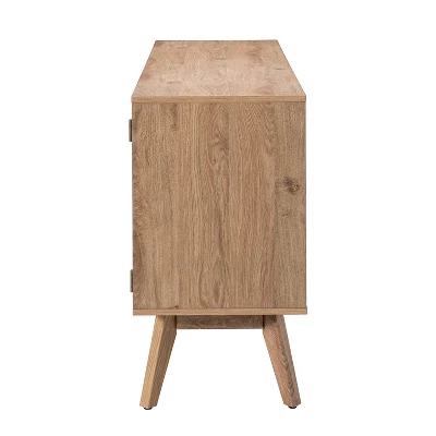 Eurotas Modern Livingroom TV Stand For TVs Up To 65" With Rattan Design | KARAT HOME 4 Eurotas Modern Livingroom TV Stand For TVs Up To 65" With Rattan Design | KARAT HOME - Image 2